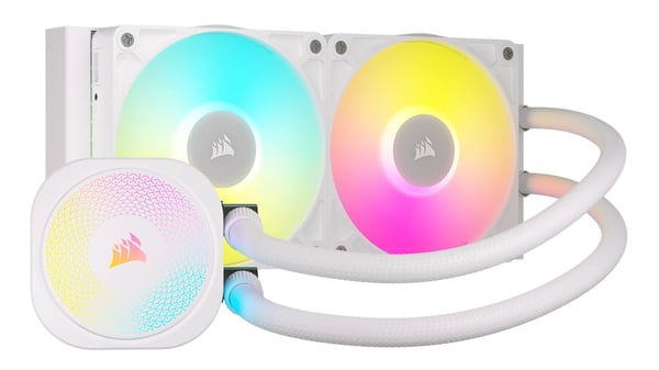 CORSAIR iCUE LINK TITAN 240 RX RGB CPU-vannkjøler 240 mm, hvit