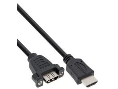 InLine 17500B, 0,6 m, HDMI Type A (Standard), HDMI Type A (Standard), Hankjønn, Hunkjønn, Rett