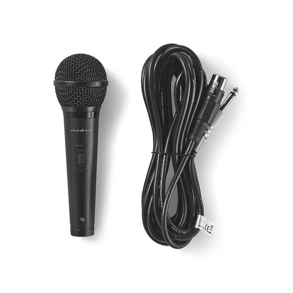 Nedis MPWD25BK, instrumenttimikrofoni, 72 dB, 80 - 13000 Hz, 600 ohm (O), kardioidi, langallinen