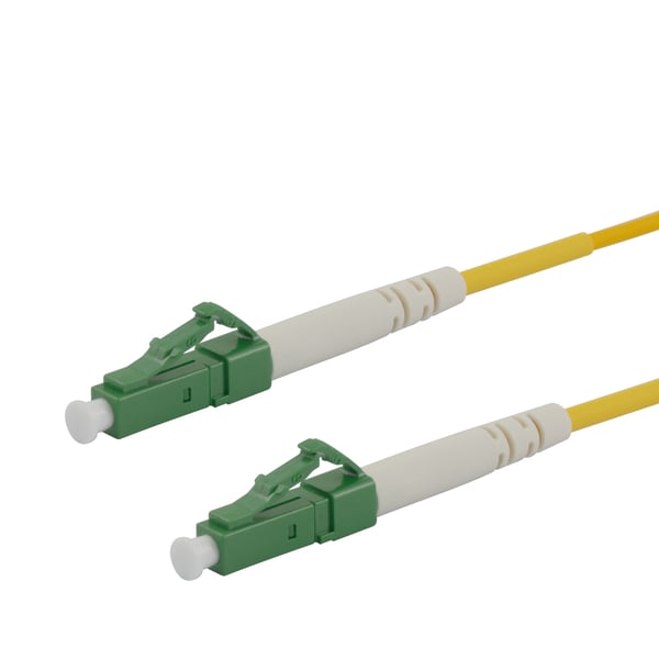 DELTACO - Patchkabel - LC/APC (hane) till LC/APC (hane) - 5 m - 5 m. - fiberoptisk - simplex - OS2 - halogenfri - gul