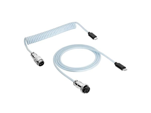 Akyga AK-USB-49 - USB-kabel - USB-C (hann) til USB-C (hann) - USB 2.0 - spiralkabel - blå