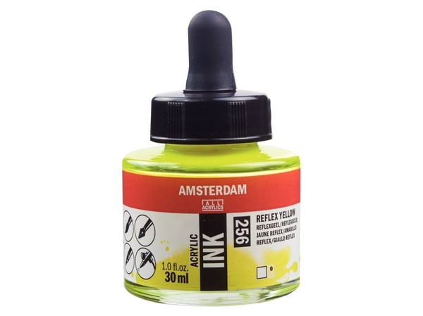 Amsterdam akrylmaling i flaske 256 Reflex Yellow