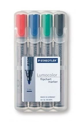 Staedtler 356 WP4, 4 kpl, Musta, Sininen, Vihreä, Punainen, Harmaa, Polypropeeni (PP), 2 mm