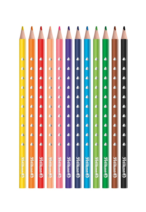 Pelikan 700634, Svart, Blå, Brun, Grön, Ljusblå, Ljusgrön, Orange, Persika, Rosa, Röd, Violett, Gul, 12 styck