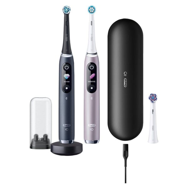 Oral-B iO 9 Series Duo elektriske tannbørster - svart og rosa