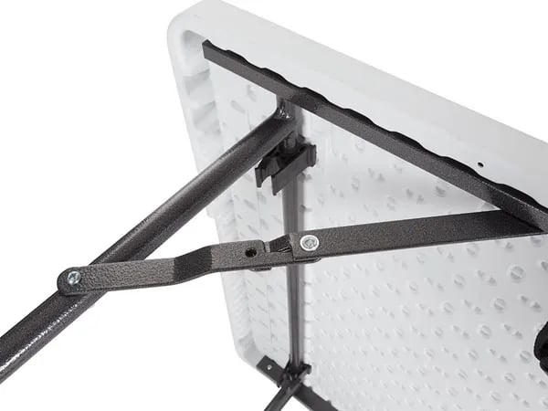 Perel FP183, Valkoinen, Suurtiheyspolyeteeni (HDPE), Terästä, Suorakaiteen muotoinen, 4 jalkoja, H-jalat, 700 mm