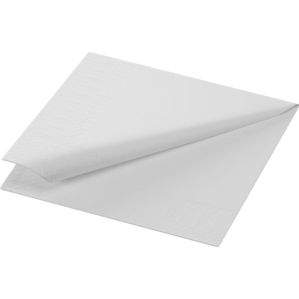 Duni - Serviet - Størrelse 24 x 24 cm - engangs - hvid (pakke med 250)