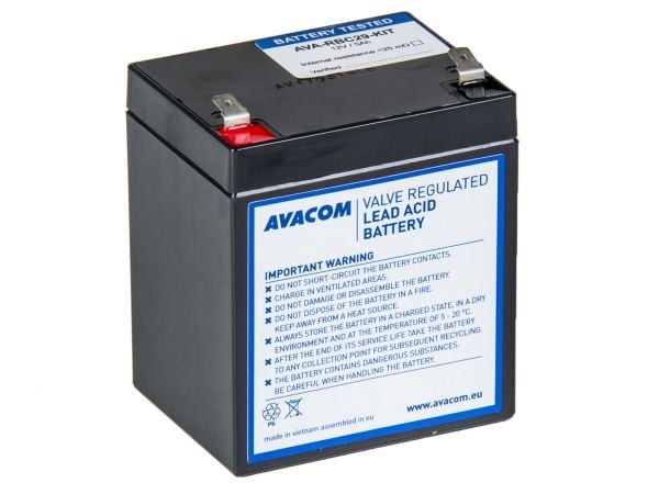 AVACOM AVA-RBC29-KIT, Sealed Lead Acid (VRLA), 1 kpl, Musta, Vietnam, APC RBC29, 1,93 kg