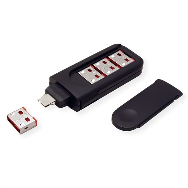 ROLINE 11.02.8330, Portinlukitsin, USB A-tyyppi, Musta, Muovi