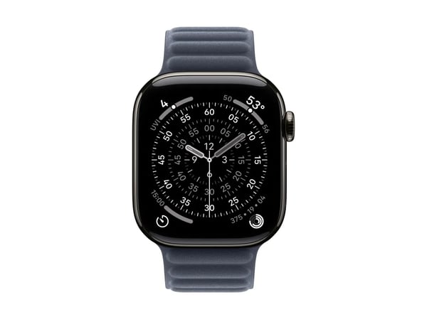 Apple - KlocKräm för smart klocka - 42mm - storlek M/L - marin - för Watch Hermès Series 12, Hermès Series 9, SE 3, Series 10, Series 11, Series 12...
