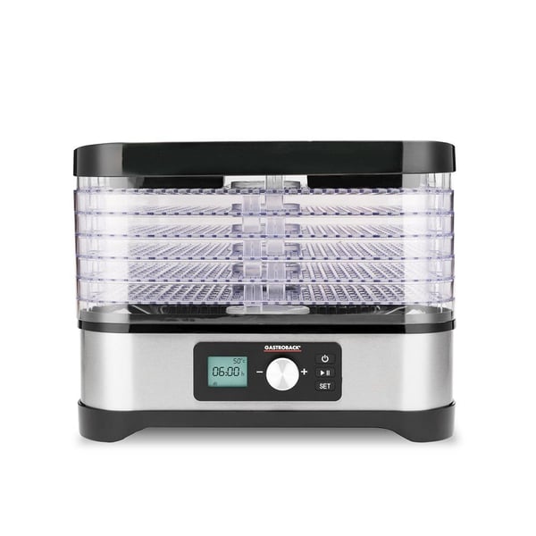 Gastroback Design Natural Plus, Musta, Ruostumaton teräs, Läpinäkyvä, Ruostumaton teräs, LED, 72 h, 310 x 242 mm, 250 W