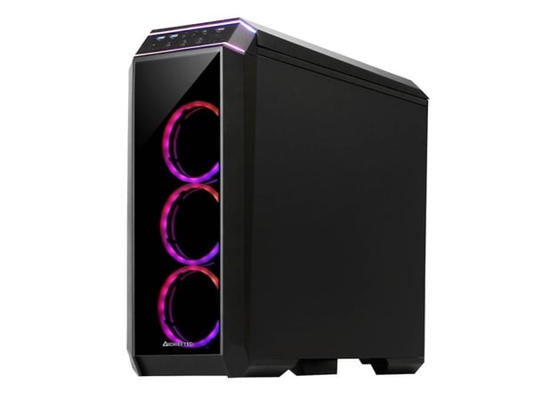 Chieftec Gamer Series STALLION II - Tower - ATX - genomskinlig sidopanel (härdat glas) - ingen strömförsörjning (ATX) - svart - USB/ljud