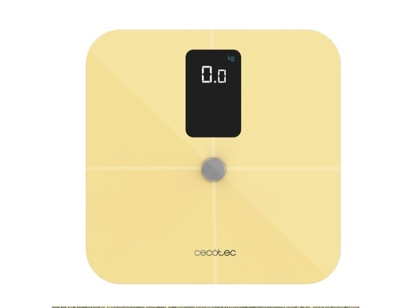 Cecotec Surface Precision 10400 Smart Healthy Vision, Sähkökäyttöinen henkilövaaka, 180 kg, 100 g, Keltainen, 5 kg, kg/lb