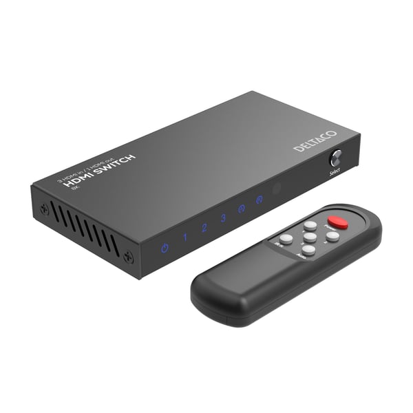 Deltaco HDMI-7053, HDMI, USB Type-C, Musta, 60 Hz, 7680 x 4320 pikseliä, 8K Ultra HD