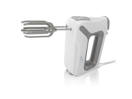 Eta 205190000, Handmixer, Grå, Vit, Vispning, Knådning, Mixning, 1,2 m, 0,5 l, Knappar, Handtag
