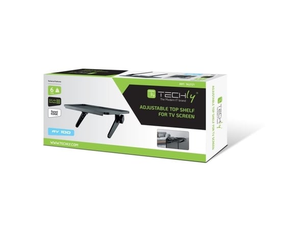Techly ICA-DRS 902, Musta, Muovi, 6 kg, Muovi, Vapaasti seisova, 1 hyllyä