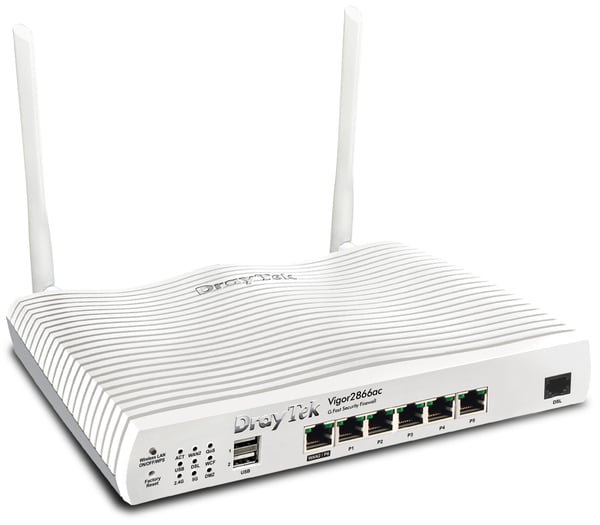 Draytek Vigor 2866Vac - - - - DSL-modem - 1GbE, PPP - Wi-Fi 5
