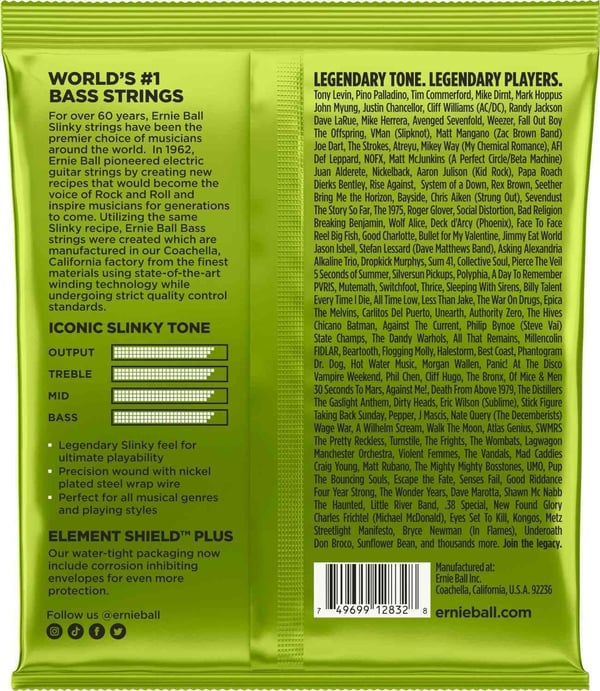 Ernie Ball 2832 Hybrid Slinky Bass Nickel - Stål Strenge til 4 strengede Elektrisk Bas