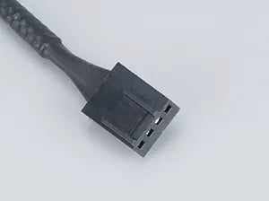 Akasa PWM fan extension cable, 0,3 m, 4-pin PWM, 4-pin PWM, Nikkeli, Musta, 80 mm