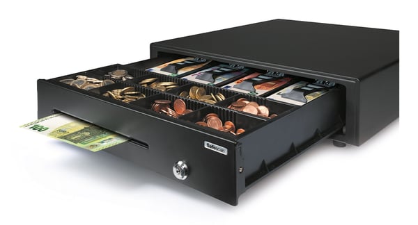 Safescan LD-4141, Sähkökäyttöinen kassalipas, Terästä, musta, DC, 24 V, 410 mm