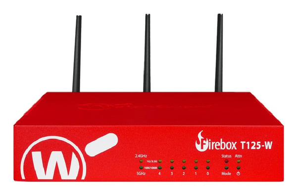 WatchGuard Firebox T125-W - Säkerhetsfunktion - 4 portar - 1GbE, 2.5GbE, Wi-Fi 7 - Wi-Fi 7 - Trade Up