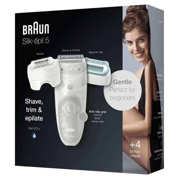 Braun Silk-épil 5-625 epilaattori, 28 pinsettiä, MicroGrip, valkoinen