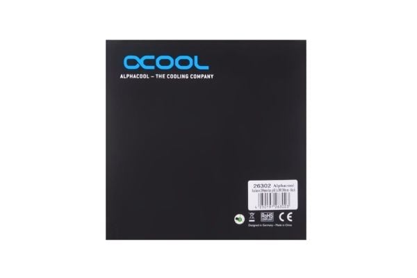 Alphacool 26302, Tuuletusritilä, Terästä, Musta, 1 tuuletin(ta), 20 cm, 200 mm
