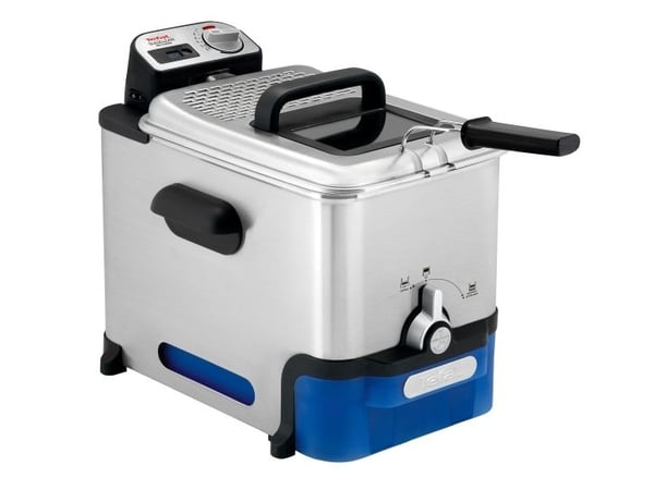 Tefal FR 8040 - deep fryer - Oleoclean Pro Inox & Design, 3,5 L, 1,2 kg, Black / Stainless Steel, 2300 W, 348 mm