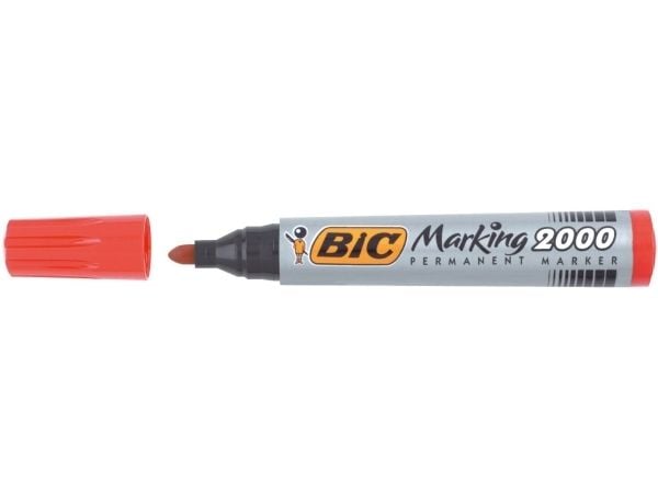 BIC Marking 2000 ECOlutions Permanent Tuscher Medium Rund Spids - Rød - (12 stk.)
