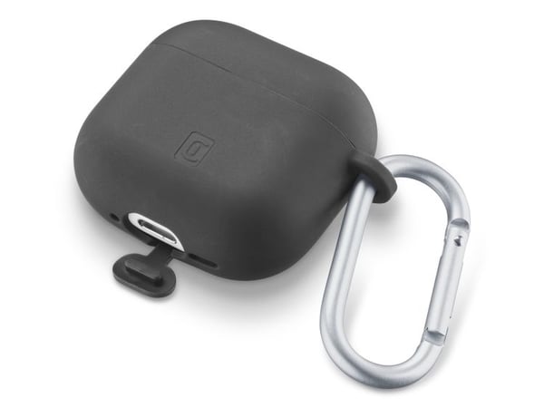 Cellularline 8018080489624, Kansi, musta, Apple, AirPods 4, AirPods 4 ANC, Silikoni, Likaa hylkivä, Pudotuksen kestävä, Naarmuuntumisenkestävä