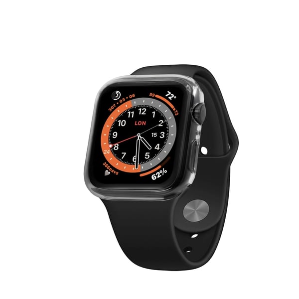 FIXED Pure - Skyddsfodral för smartwatch - 44mm - härdat glas, polykarbonat - klar - för Apple Watch Edition Series 6, Hermès Series 6, Nike SE, Ni...