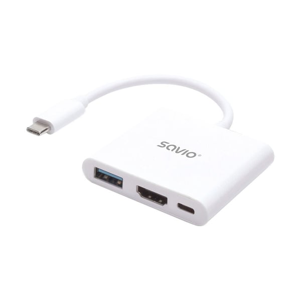 SAVIO AK-48 - Dokkingstasjon - USB-C - HDMI