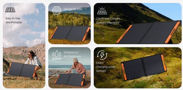 Jackery SolarSaga - Solpanel - 100 watt - utgangskontakter: 2