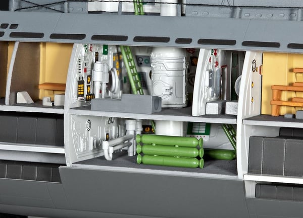Revell U-Boot Typ XXI U 2540 &Interieur, Ubåtmodell, Monteringssett, 1:144, U-Boot Typ XXI, Alle kjønn, Plast