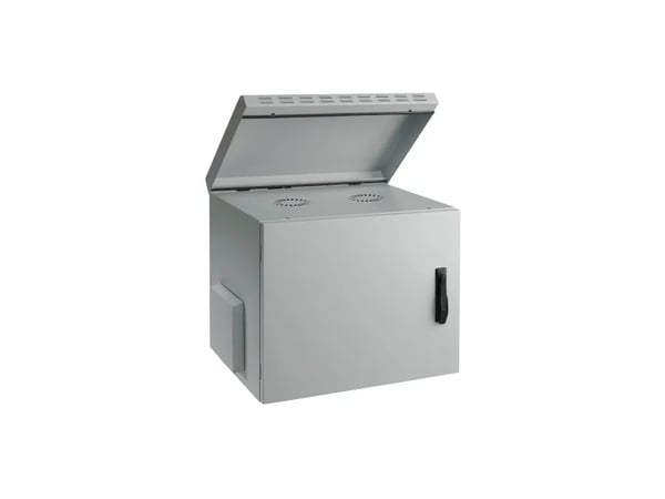 EFB Elektronik 691709IP55.1G, Veggmonterbar hylle, 9U, 100 kg, Nøkkellås, Lysegrå
