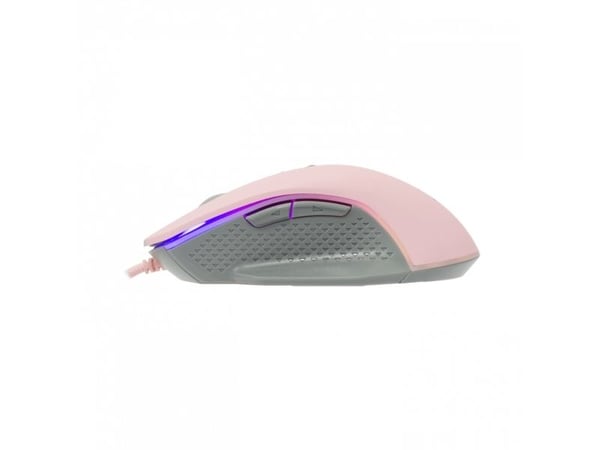 White Shark GARETH Pink, Høyre hendt, Optisk, USB Type-A, 6400 DPI, Grå, Rosa