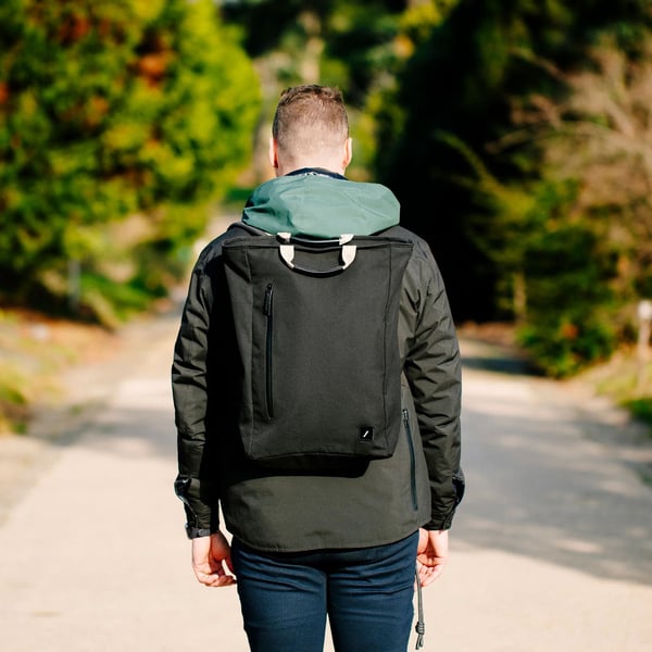 Native Union BACKPACK-BLK, Kaupunki, Unisex, 40,6 cm (16"), Notebook-lokero, Kangas, Polyeteenitereftalaatti, Kierrätetty muovi