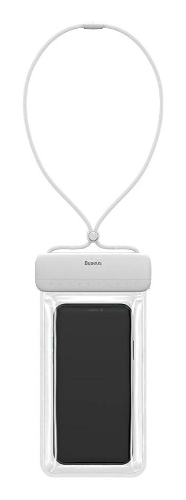 Baseus Let's Go Slip - Beskyttende vanntett eske for mobiltelefon - PVC, silikon, akrylonitril-butadien-styren (ABS) - hvit - up to 7.2"