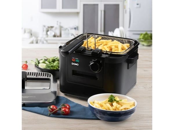 Domo DO545FR, Varmluftsfrityr, 4 l, 1 kg, 130 °C, 190 °C, Single/enkelt