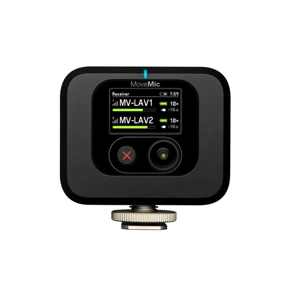 Shure MoveMic Receiver - Trådløs lydmottaker for trådløs mikrofon - svart