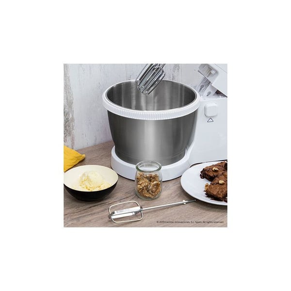 Cecotec PowerTwist 500 Steel, Elektrisk visp, Sølv, Hvit, Vispe, Elte, Miksing, Omrøring, 3,5 l, Rustfritt stål, 500 W