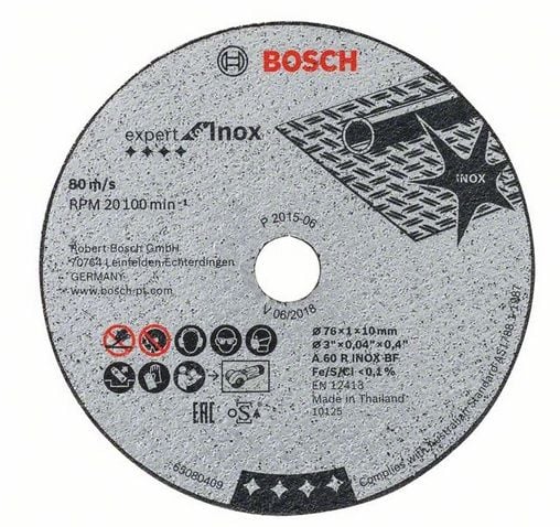 Bosch skæreskive Expert til INOX, Ø76/10 mm x 1 mm, 5 stk.