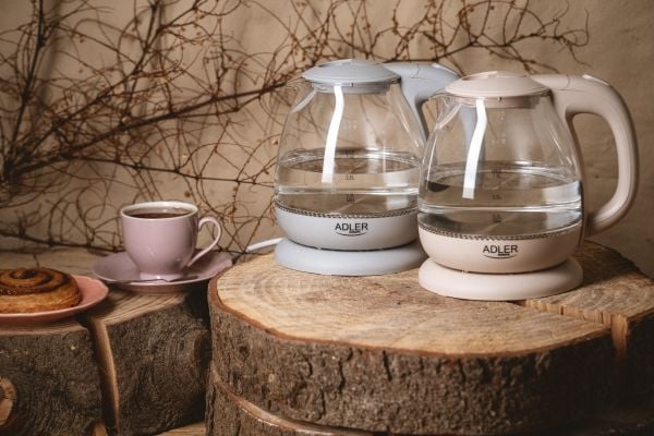 Adler AD 1283C, 1 L, 900 W, Kerman väri, Lasi, Veden tason ilmaisin, Johdoton