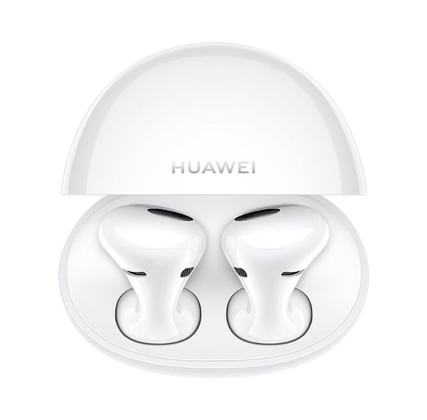 Huawei FreeBuds 5 - True wireless-hörlurar med mikrofon - inuti örat - Bluetooth - aktiv brusradering - keramikvit