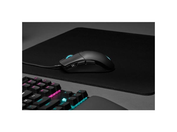 Corsair Sabre RGB Pro Champion Series - Mus - Optisk - 6 knapper - kabling - USB - Sort
