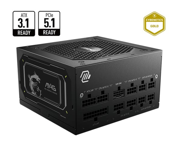 MSI MAG A750GL PCIE5 II nätaggregat 750 W ATX3.1 80 PLUS Gold modulärt