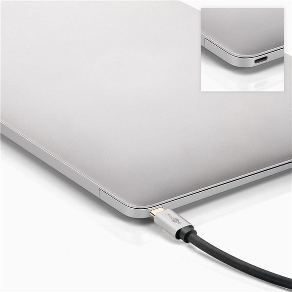 Goobay 60194, 0,15 m, USB Type-C, HDMI, uros, naaras, suora, suora
