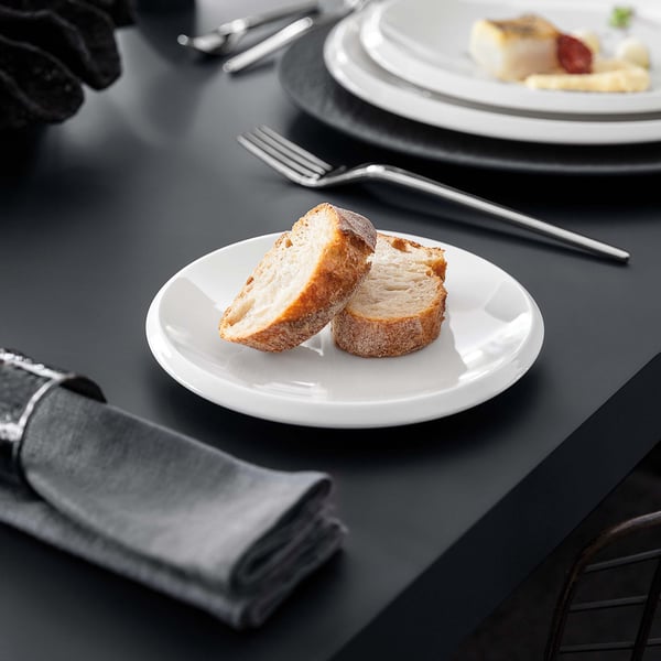 Villeroy & Boch 1042642660, Brød- og smørfat, Rund, Porselen, Hvit, 16,1 cm, 19,1 mm