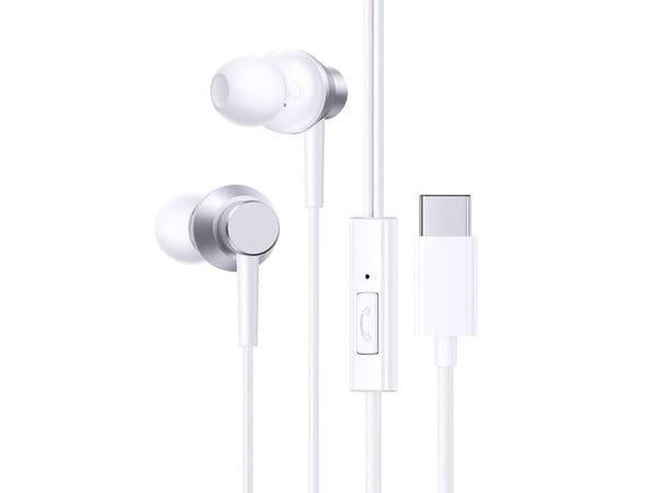 Baseus Encok CZ11 - Ørepropper med mikrofon - i øret - kablet - USB-C - hvit