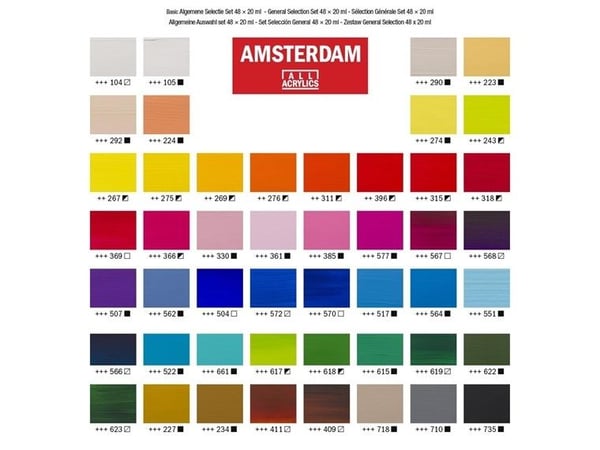 Amsterdam Standard Series Acrylics General Selection Set 48 × 20 ml